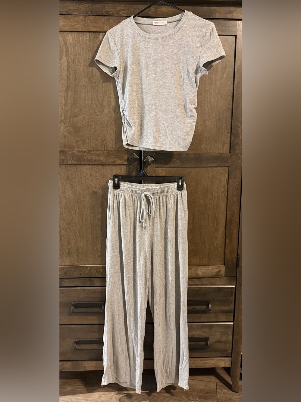 Light Gray Women's Lounge Pants & Top Set